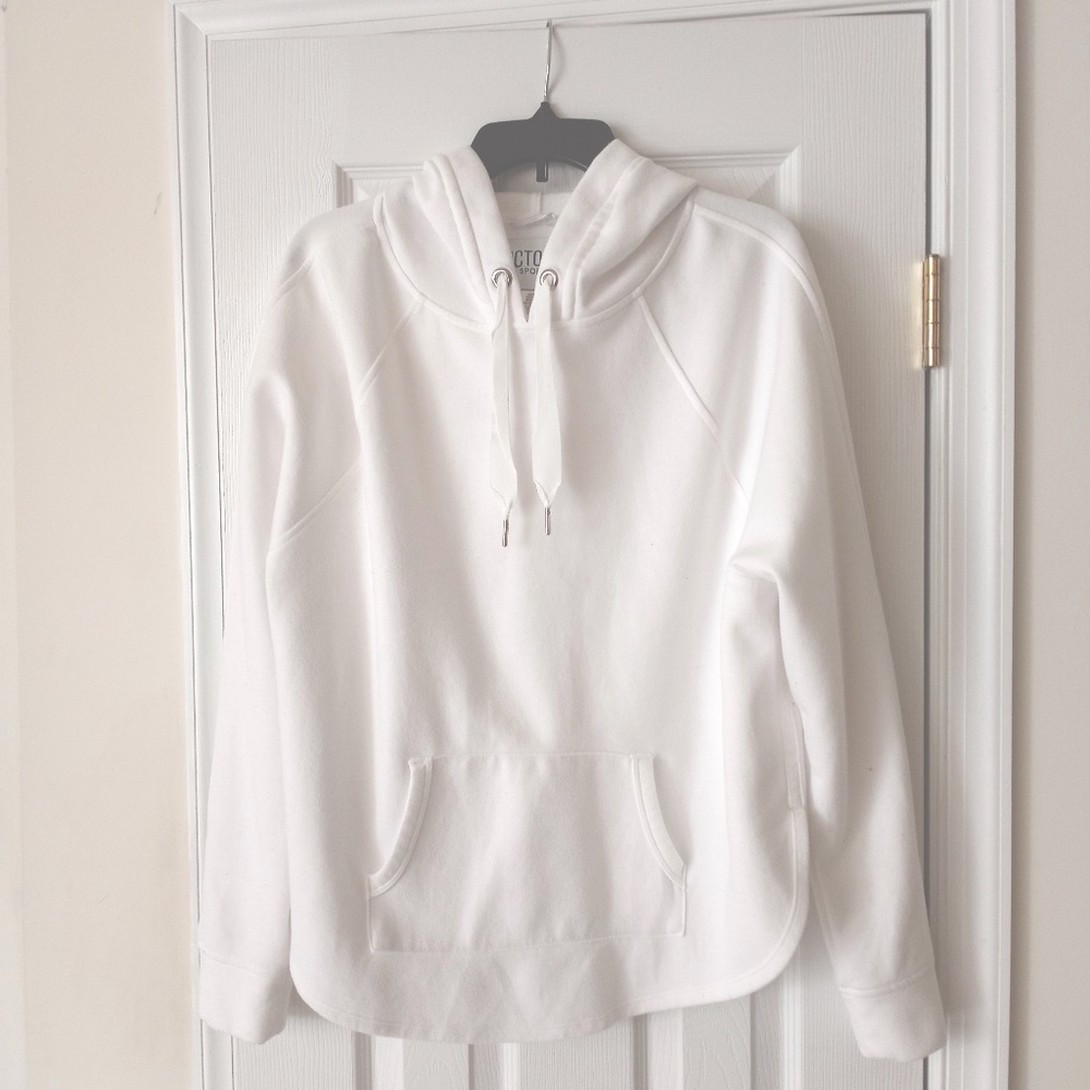 NEW Victorias Secret Classic Hooded Cape Oversized Hoodie Tunic WHITE - Picture 2 of 4